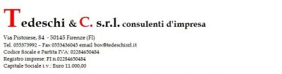 TEDESCHI & C. SRL CONSULENTI DI IMPRESA